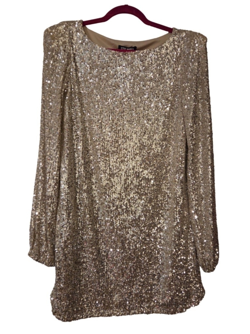 Steve Madden Silver Sequin Mini Dress